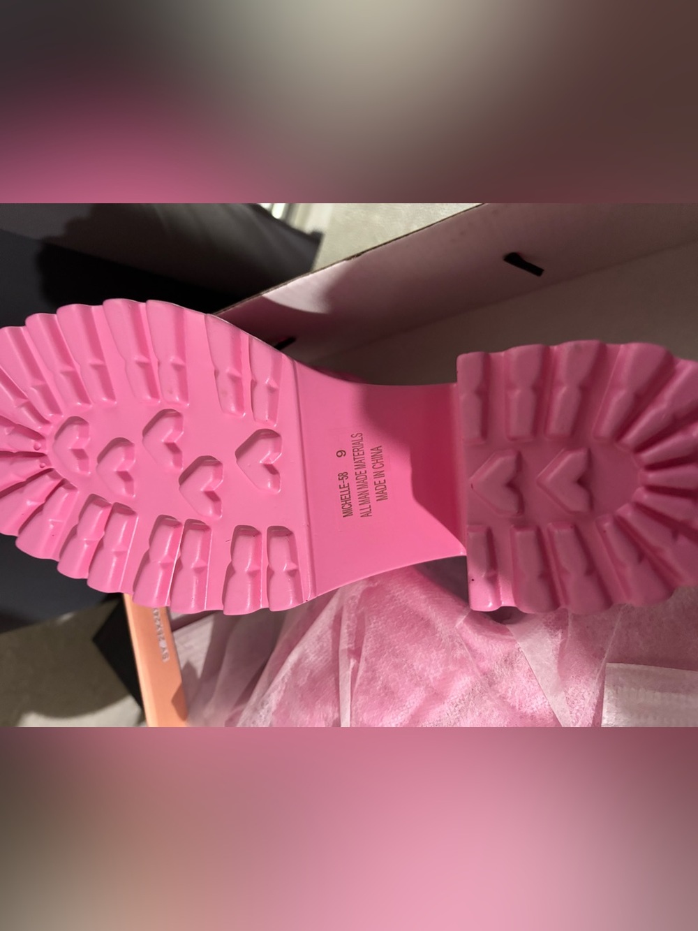 Pink Platform Chunky Heels - Picture 3 of 3